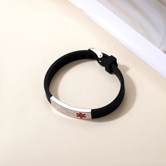 Pulseira silicone ajustável alerta médico adulto e infantil - comprar online