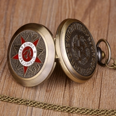 Relógio De Bolso Antigo Soviético Bronze - Judith Jóias 