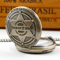 Relógio De Bolso Antigo Xerife Bronze - loja online
