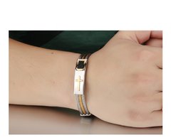 Pulseira bracelete cruz banhada a ouro 18k - loja online