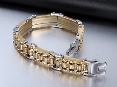 Pulseira bracelete aço inoxidável folheada a ouro 18k - comprar online