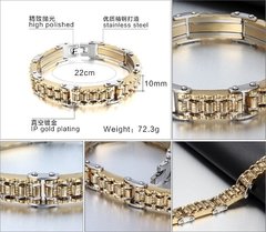 Pulseira bracelete aço inoxidável folheada a ouro 18k na internet