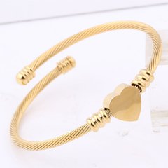 Pulseira bracelete coração aço inox feminino - loja online