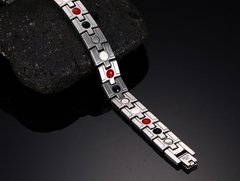 Pulseira bracelete masculino aço cirúrgico super imãs neodímio ( cod. BR-160 ) - comprar online
