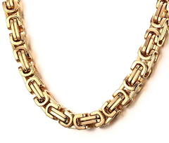 Pulseira bracelete quadrada bizantino banhada a ouro 18k na internet