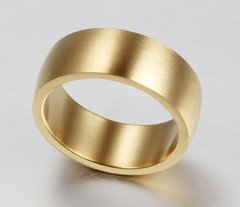 Aliança escovada 8mm banhada a ouro 18k - Judith Jóias 