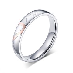 Aliança de compromisso ou noivado feminina coração banhado a ouro branco ( cod. CR-001 ) - comprar online