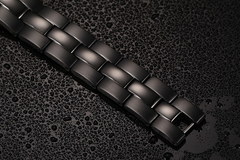 Bracelete pulseira masculina titânio com super imãs neodímio - Judith Jóias 