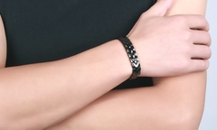 Pulseira bracelete masculina titânio super ímãs neodímio ( cod. SBRM-005 ) - loja online