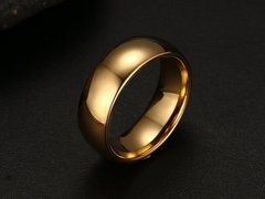 Par de alianças clássica em tungstênio 8mm folheada a ouro 18k - comprar online