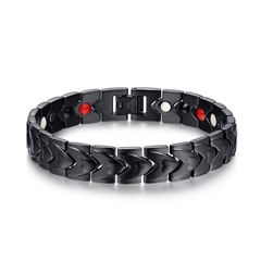 Pulseira bracelete masculina titânio super ímãs neodímio ( cod. SBRM-005 )