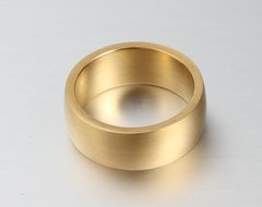 Imagem do Aliança escovada 8mm banhada a ouro 18k