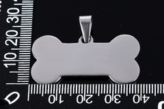 Imagem do Colar cordão com pingente osso cachorro aço 316l ( cod. PN-008 )