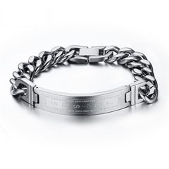 Pulseira bracelete cruz aço inoxidável ( cod. BR-048SG )