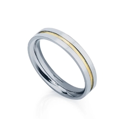 Aliança Feminina Masculina Namoro Compromisso Fio Ouro 18k - comprar online