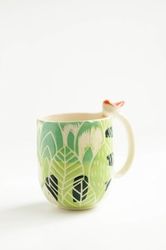 Taza hojas en multicolor verde - comprar online