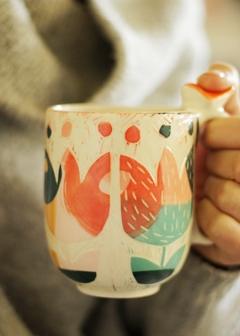 Taza flor multicolor