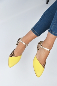 Gaia amarillo y print - VL Shoes