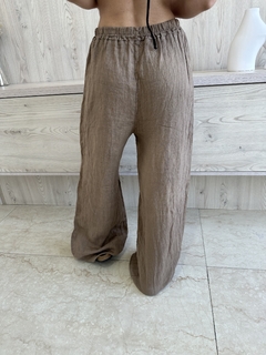 Pantalon avellana 100% lino en internet