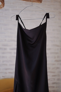 vestido nispero largo negro - comprar online