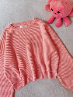 Sweater crop agua rosa - comprar online