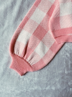 Sweater crop nieve rosa - comprar online