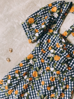 Vestido laurel azul picnic - comprar online