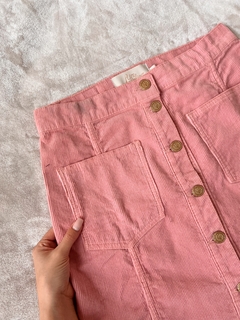 Falda laurel corderoy rosa - comprar online