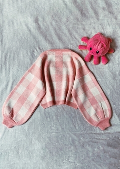 Sweater crop nieve rosa - Aire Molino