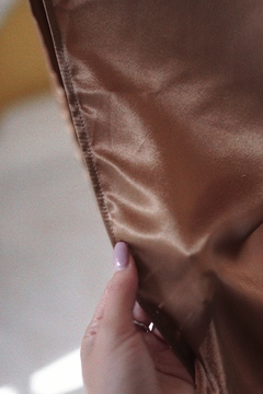 vestido damasco largo chocolate en internet