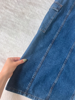 Falda ciruelo larga denim azul stone en internet