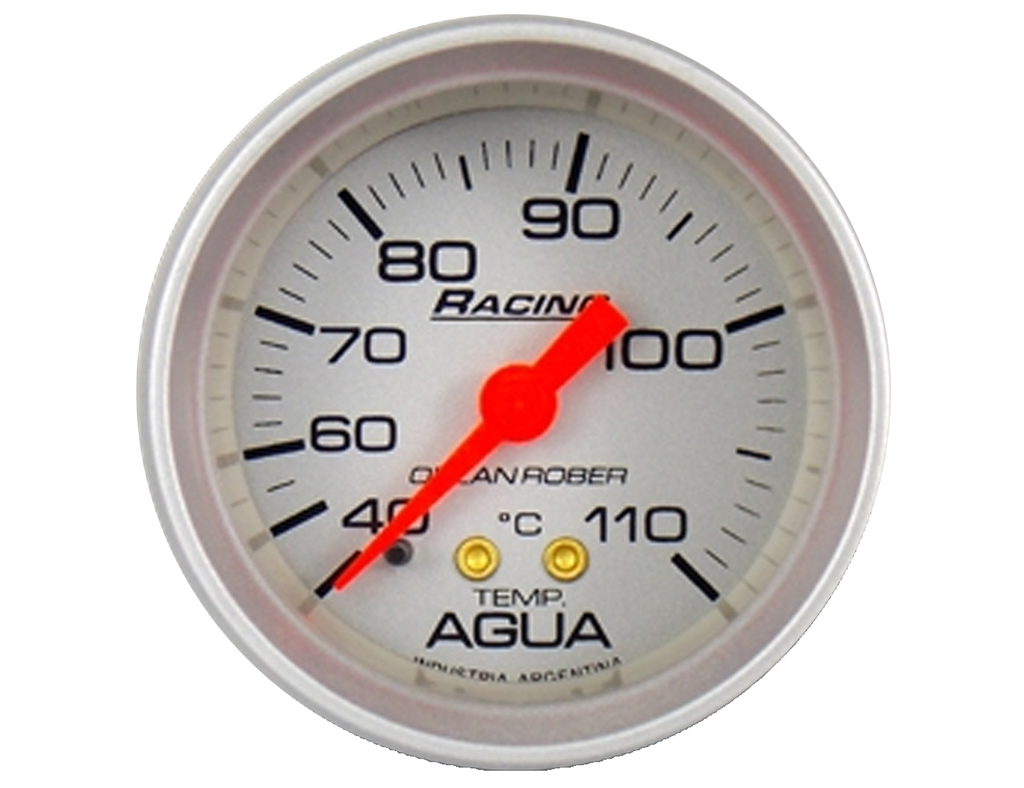 Reloj Temperatura de Agua 110 C Plata Racing Orlan Rober