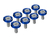 Arandela y Tornillo anodizado Azul M6 8 unidades EPMAN - comprar online