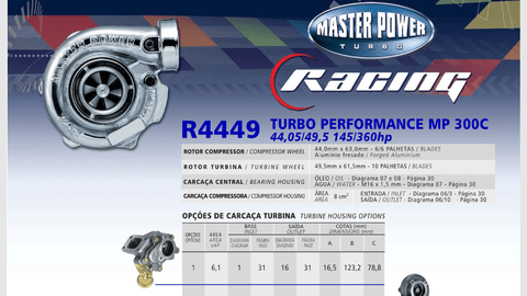 Turbo Master Power Racing R4449/1 (145-360 Hp) Competición