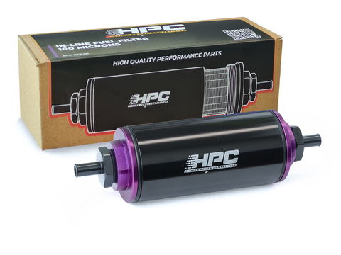 Filtro de combustible pico 8mm 100 micrones negro HPC