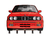 Portallaves BMW M3 E30 Rojo 31 x 23 cm