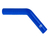 Manguera siliconada 45° 45mm larga Azul GT Hose