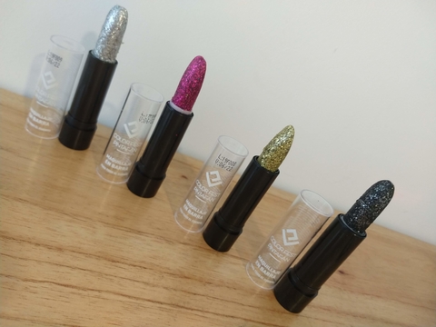 Maquillaje Barra Labial Y Cuerpo Glitter Set X 4 Pintafan