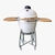 Kamado Grill 26 Blanco O Negro 66 Cm