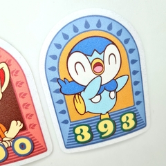 Set de 3 stickers Frosted Pokemon Starters de Sinnoh - Quality.Store. El lugar de los fans!