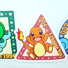 Set de 3 stickers Frosted Pokemon Starters de Kanto en internet