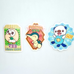 Set de 3 stickers Frosted Pokemon Starters de Hisui