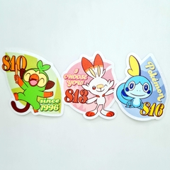 Set de 3 stickers Frosted Pokemon Starters de Galar