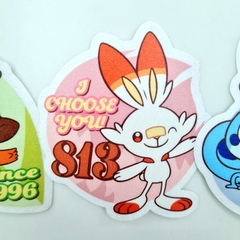 Set de 3 stickers Frosted Pokemon Starters de Galar en internet