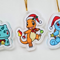 Set de 3 Adornos Navideños Pokemon Starters de Kanto en internet