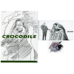 Set de Carpeta, Sticker y Sobre One Piece Impregnable Katana Crocodile & Daz Bonez Bandai Ichiban Kuji
