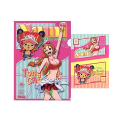 Set de Carpeta y Stickers One Piece Film RED More Beat Nami & Chopper Bandai Ichiban Kuji