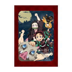 Mini Poster Demon Slayer Inosuke, Tanjiro, Nezuko y Zenitsu Bandai Ichiban Kuji