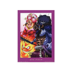 Poster con Relieve One Piece Hao no Trillion Kaido y Big Mom Bandai Ichiban Kuji