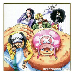Shikishi Art One Piece Stampede Nico Robin, Sanji, Brook, Chopper y Law Bandai Ichiban Kuji